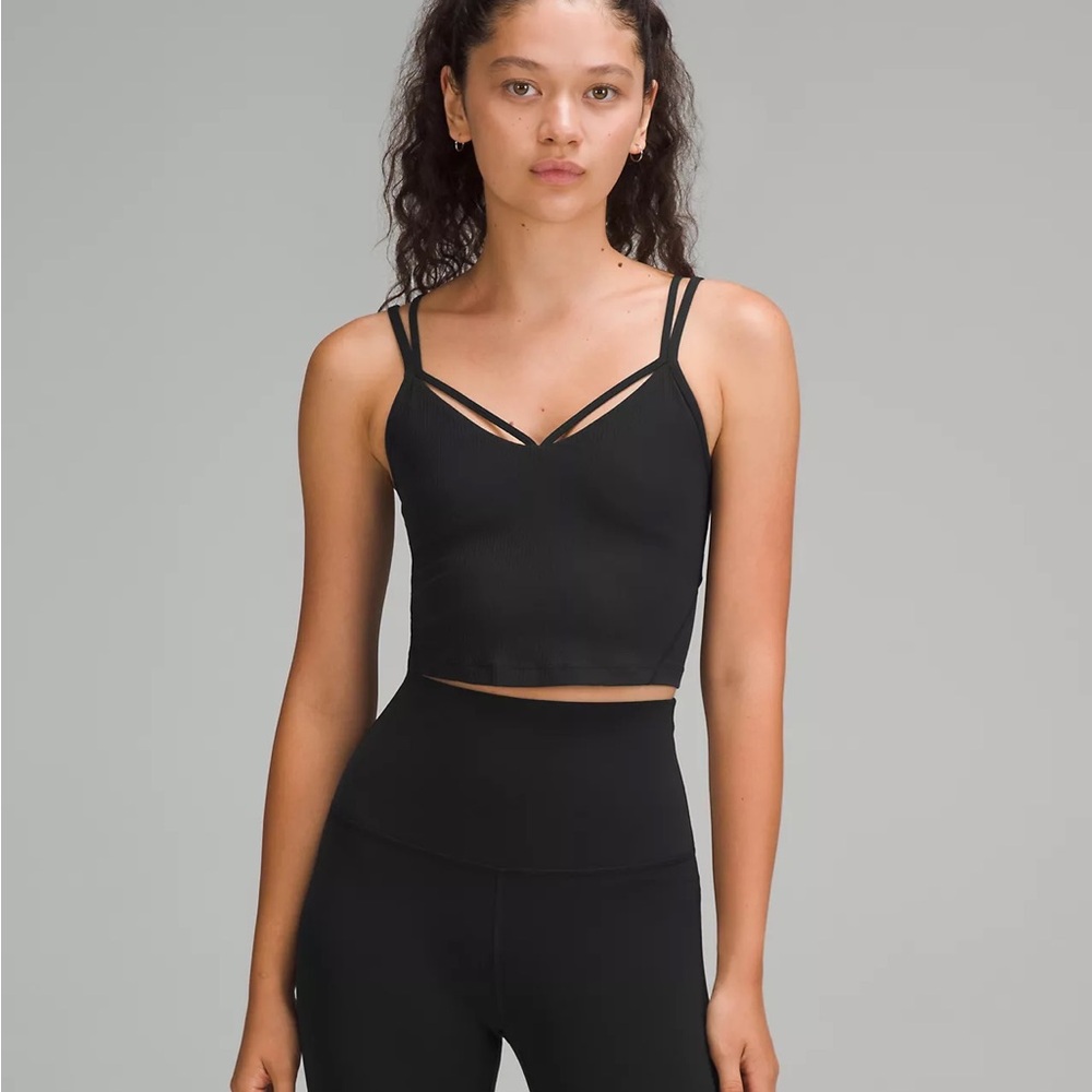Lululemon Align Strappy Ribbed Tank Top Black Size 10